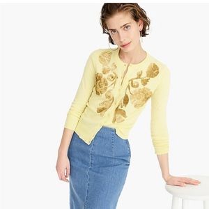 J Crew floral sequin Jackie Cardigan